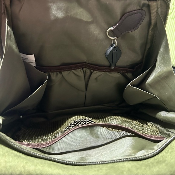 Travelon AntiTheft Shoulder Bag Crossbody Convertible Travel Green MicroSuede - Picture 9 of 11